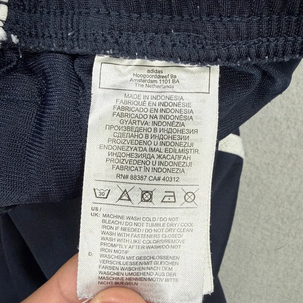 Adidas Track Pants Mens Large Navy Blue 3-Stripe Joggers Athletic Gym Activewear